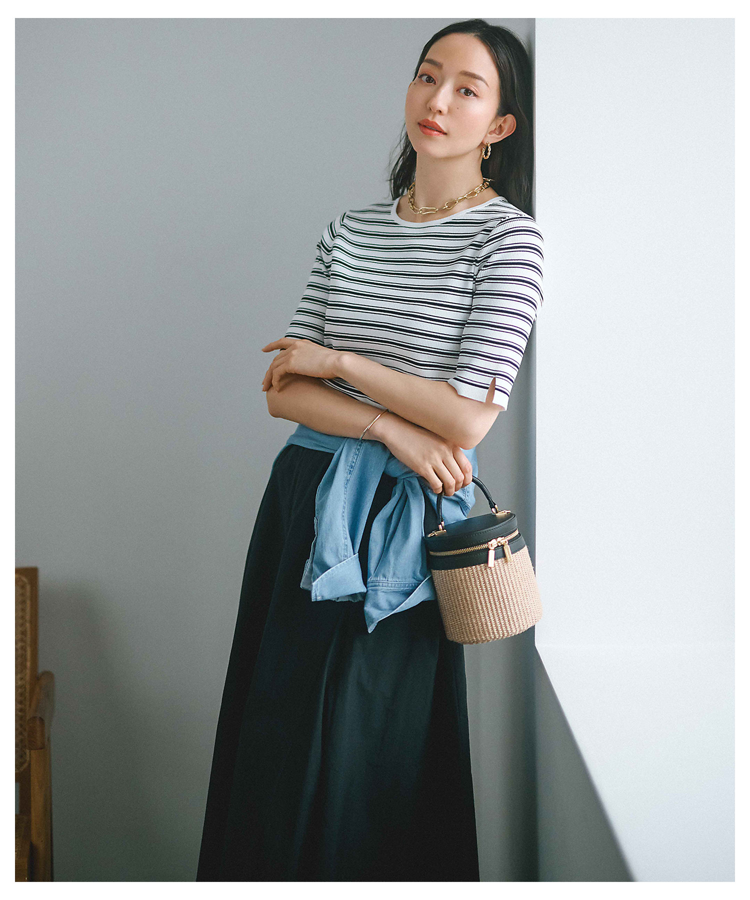 洗える】ナイロンコットンタフタ フレアスカート