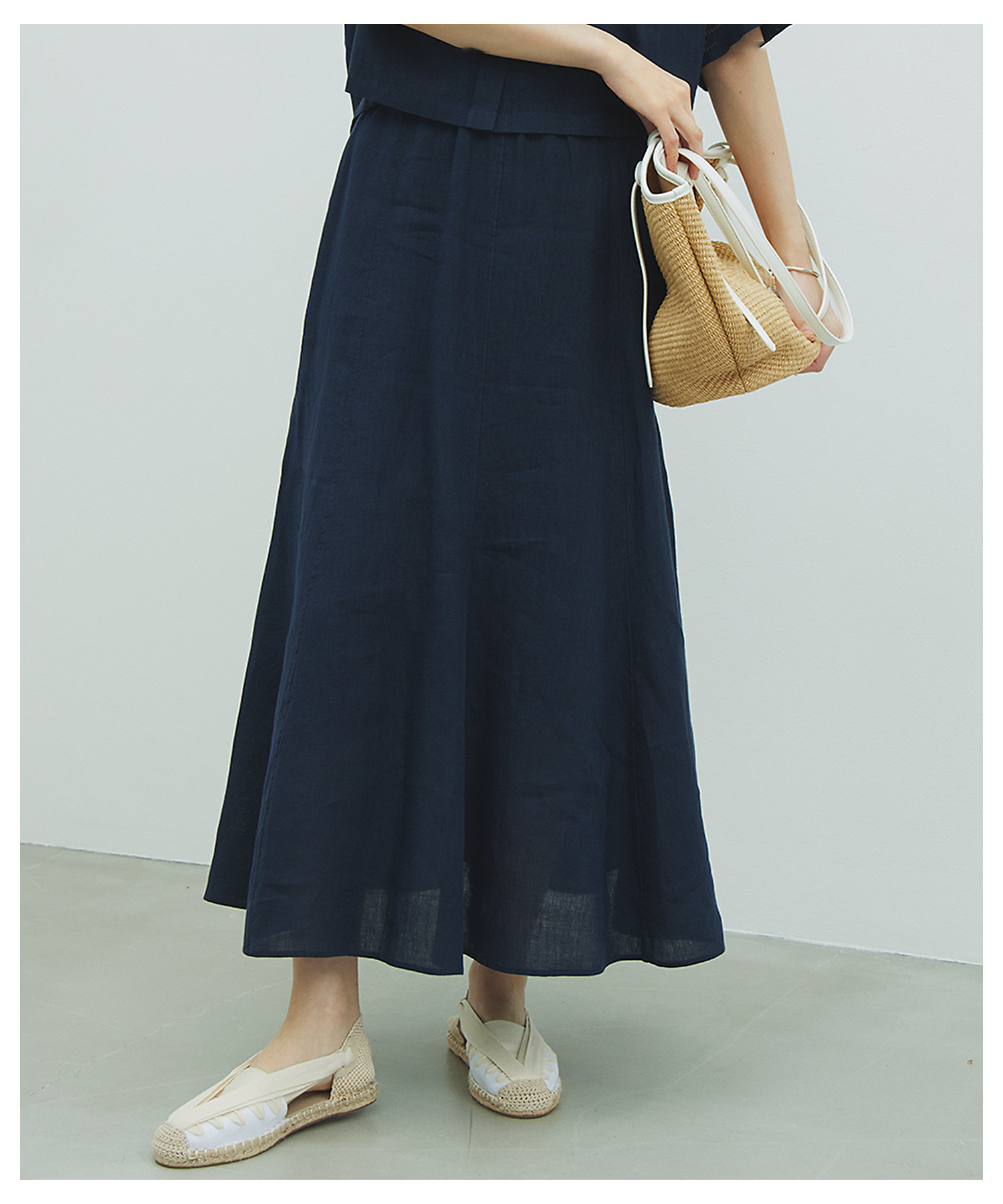 洗える】LIBECOリネン フレアスカート（SKWSCM0610