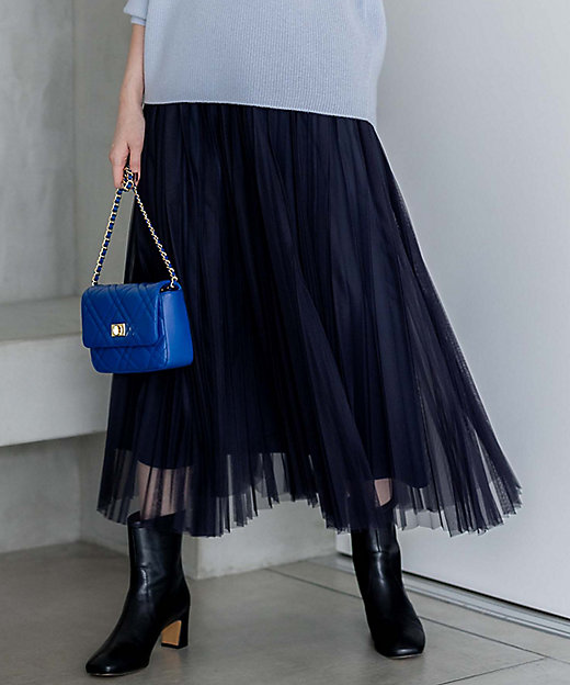 洗える】チュール プリーツ スカート（SKWWCS0012） | 23区