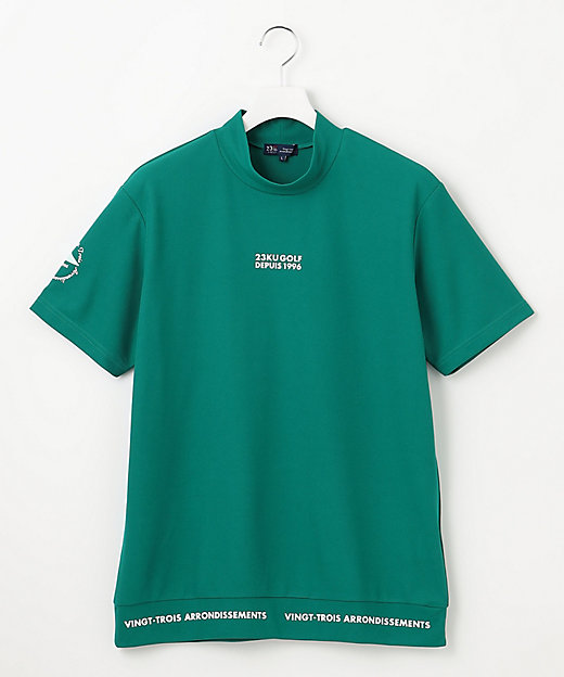 MEN】【吸水速乾／UVカット】ストレッチメッシュモックネック