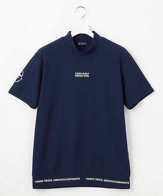 MEN】【吸水速乾／UVカット】ストレッチメッシュモックネック