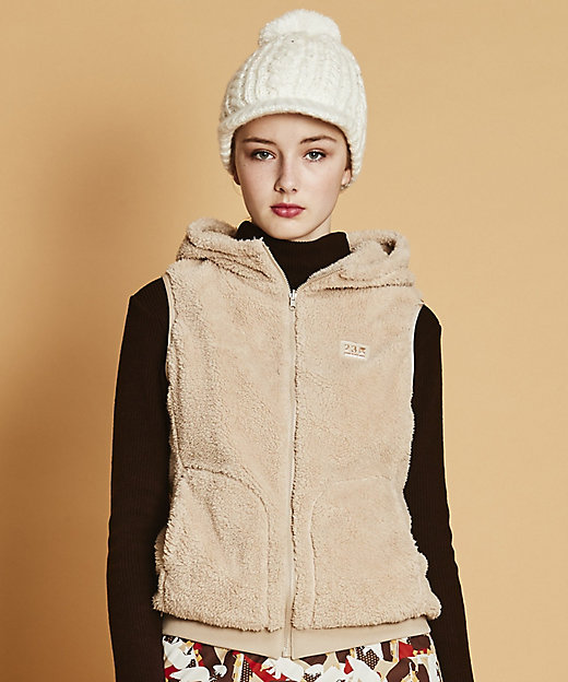 GOLF リバーシブルルボア フリースベスト WOMEN】【リバーシブル