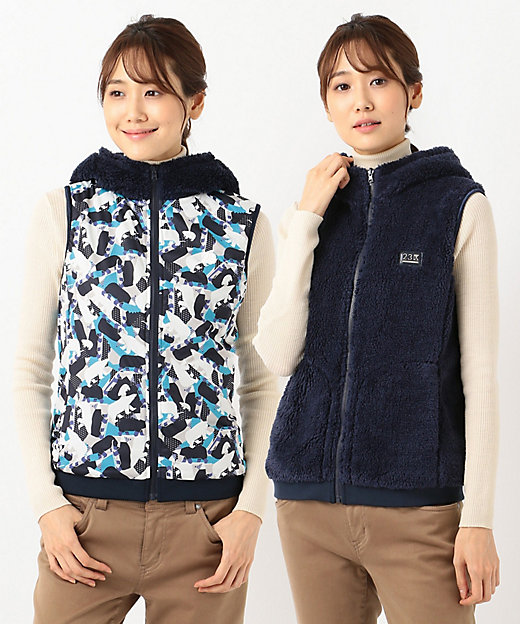 GOLF リバーシブルルボア フリースベスト GOLF リバーシブルルボア