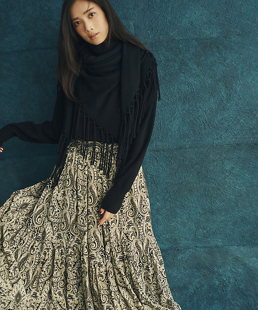 ウールカシミヤ トライアングル ストール（ZZ3DSW0551