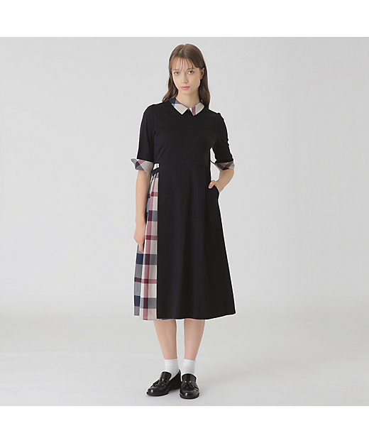 極美品 バーバリーブルーレーベル チェック ワンピース ベルト