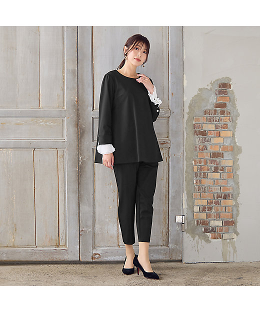 美脚パンツ】【速乾／防シワ／伸縮性◎】テーパードパンツ