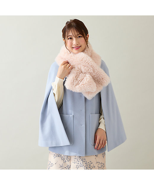 ブローチ付】ケープショートコート（51106509） | Rose Tiara