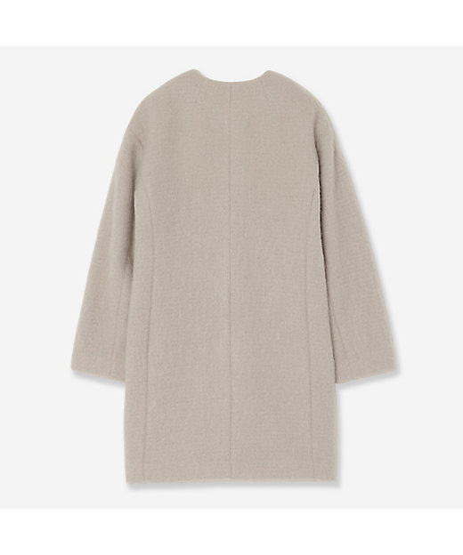 ノーカラーシャギーコート（81086404） | R-ISM(Women