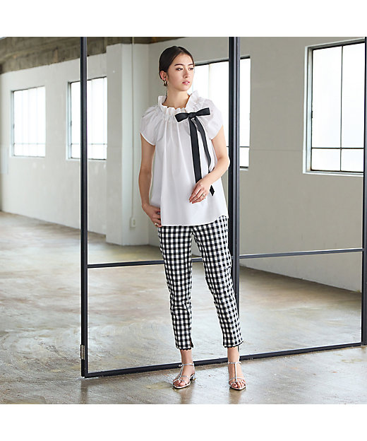 サブリナパンツ／Check（83053402A） | Rose Tiara
