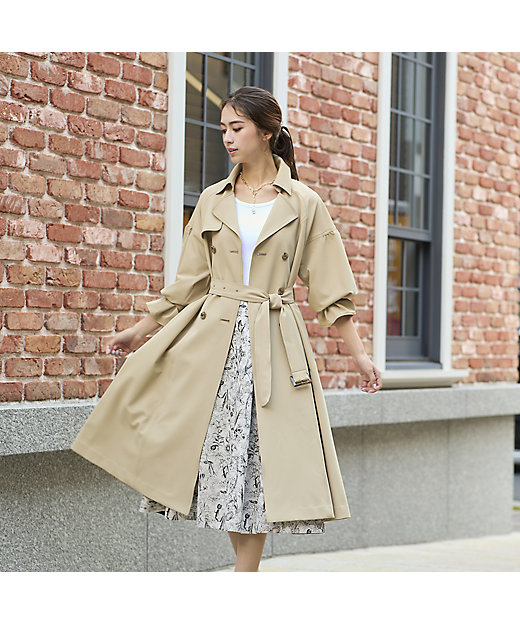 ギャザースリーブトレンチコート（83071401） | Rose Tiara