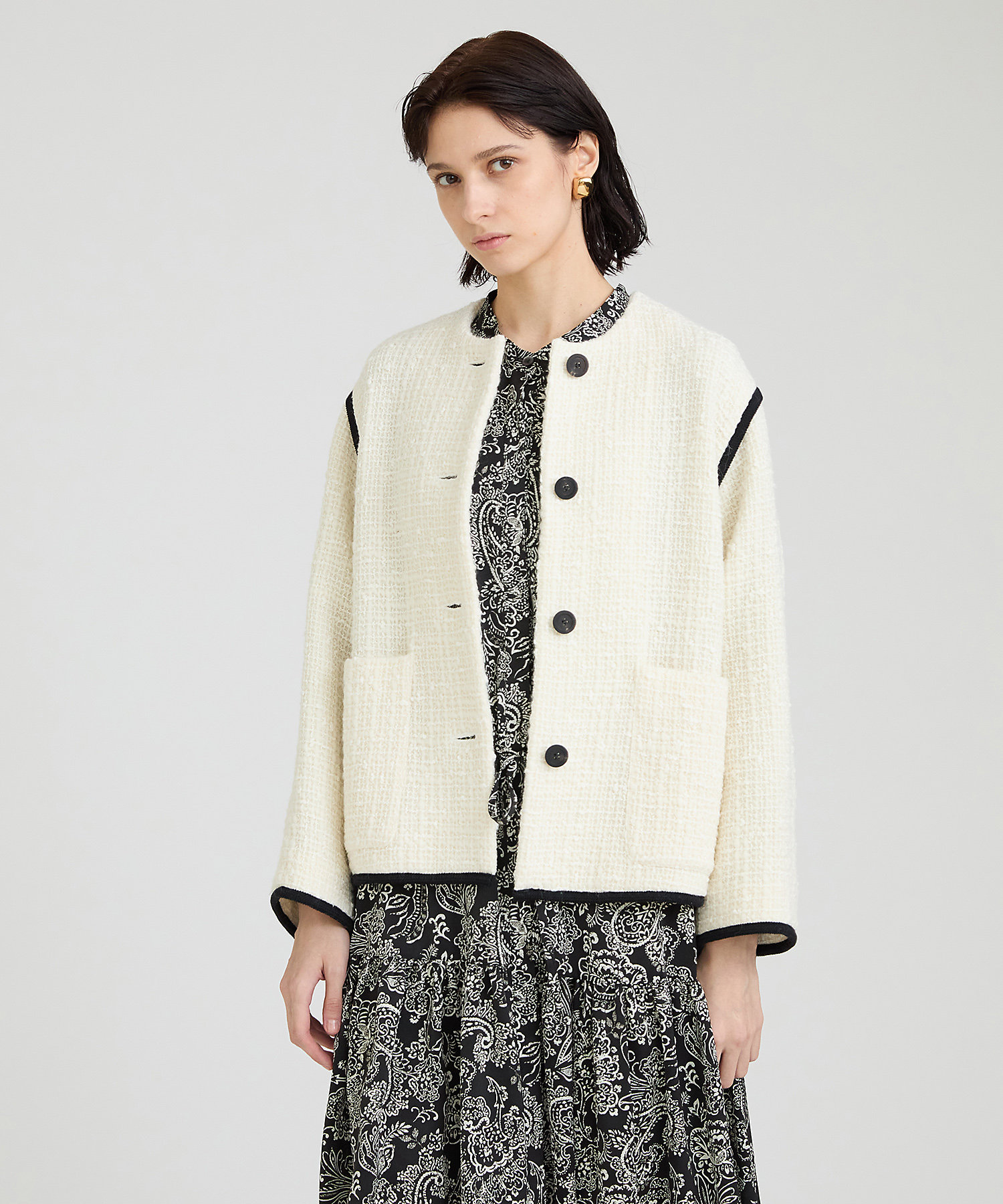 WAX THMノーカラージャケット Lサイズ オリーブ｜90s LLBEAN エルエル