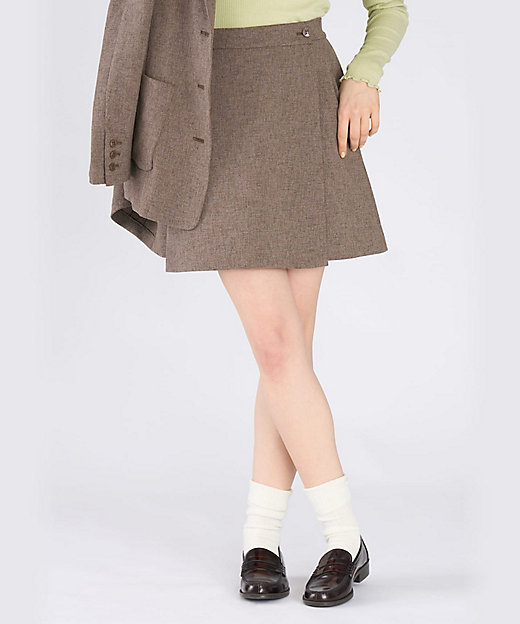 ミックスツイード ラップスカート（6547WA18023） | TO B