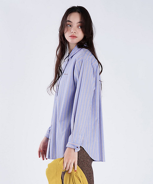 ストライプ コットン ロングスリーブ シャツ（6373WX93650