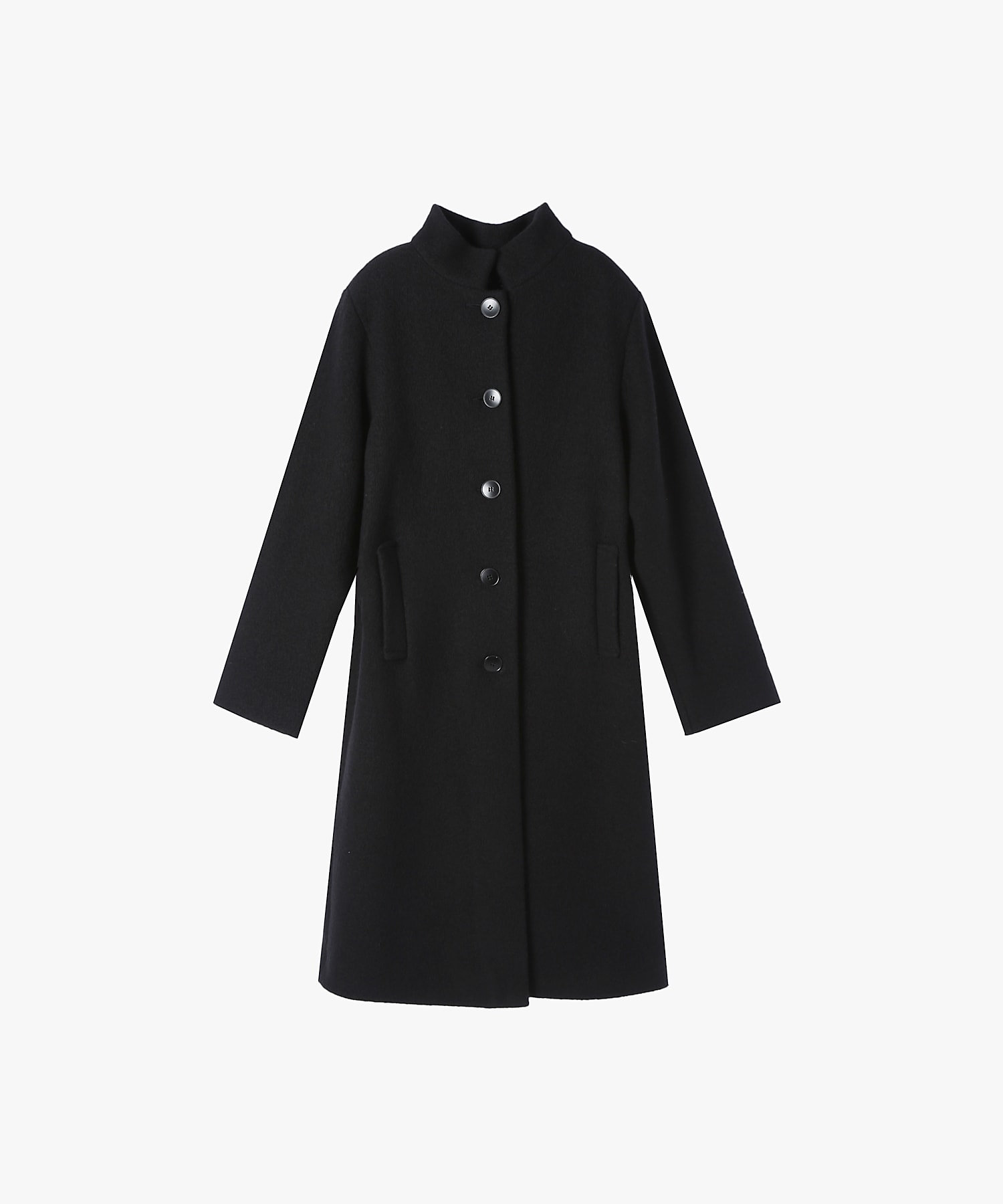 ウール ジャージー スタンドカラー コート ”Aimee