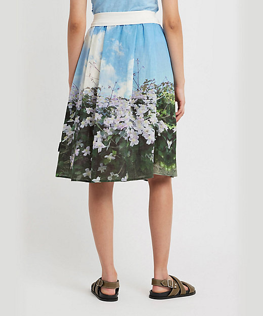 フォトプリント リネン フレアスカート ”Seringat