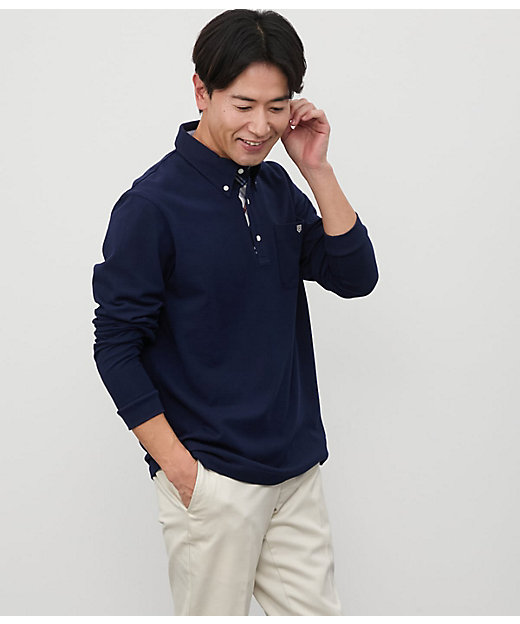 鹿の子 長袖ポロシャツ（202515625662） | NEWYORKER (Men