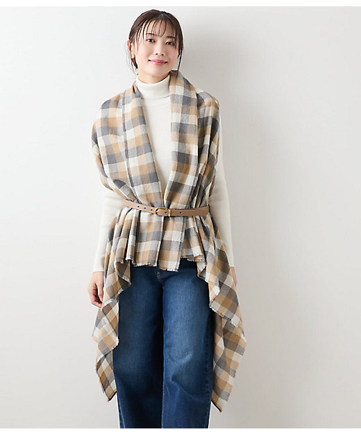 エターミンブロックチェック ケープストール