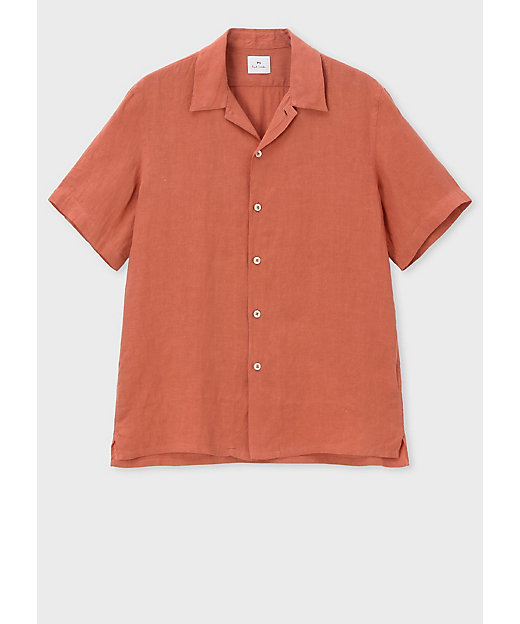 ソリッド リネン オープンカラーシャツ（152306695U