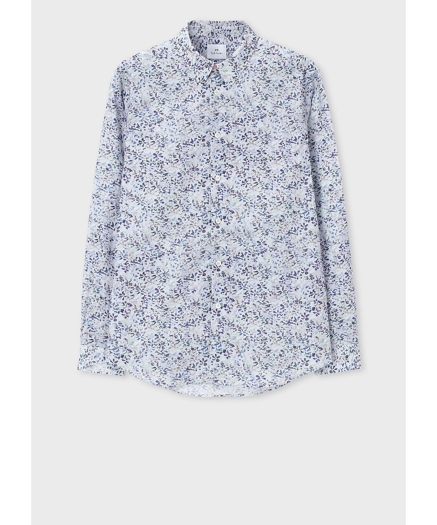 Textured Floral” プリントシャツ