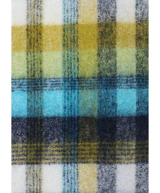 Cropped Logo” メリノウール チェックマフラー