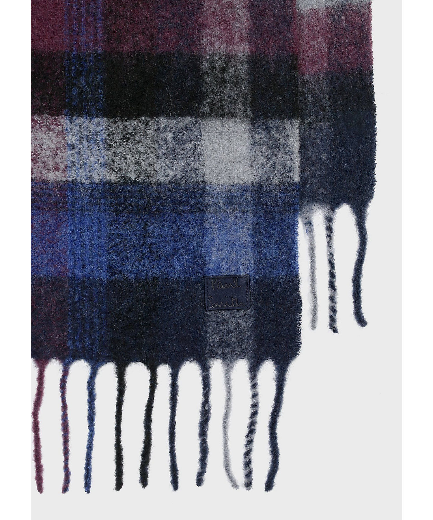 Cropped Logo” メリノウール チェックマフラー