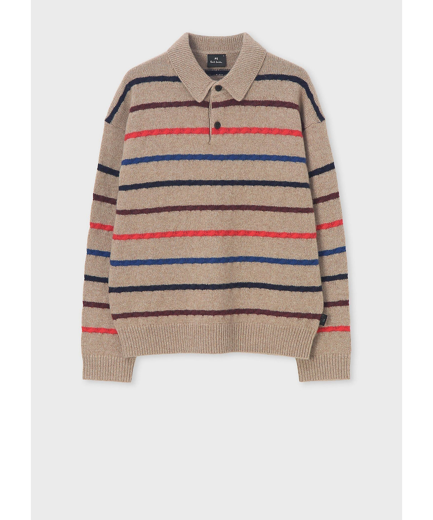 マルチカラーボーダー ニットポロ（252416511Z） | Paul