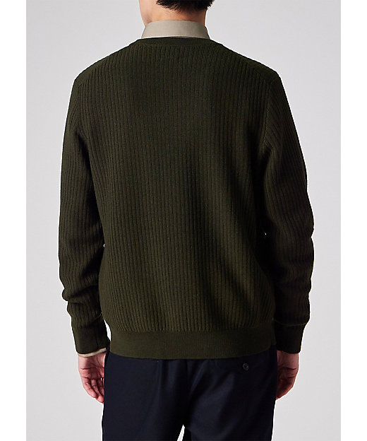 マルチカラーリブ クルーネックニット（253401547Z） | Paul