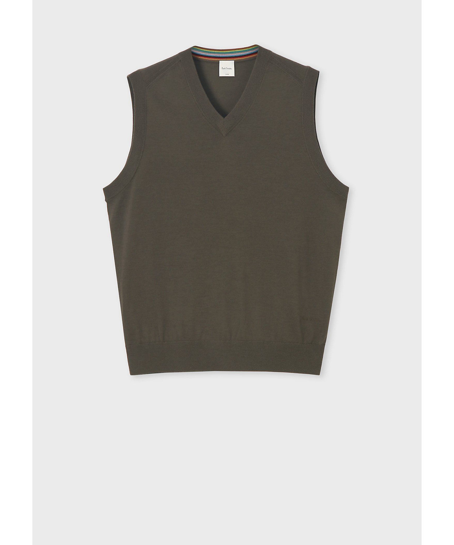 ハイゲージ Vネックニットベスト（253450563X） | Paul