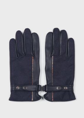 シグネチャーストライプ パイピングウール グローブ