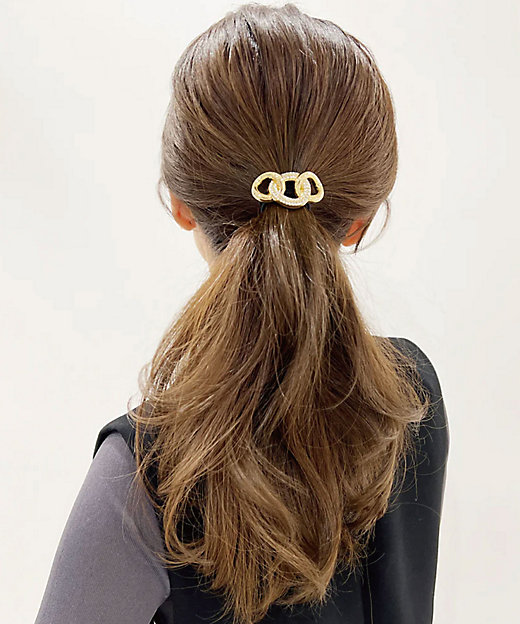 コレットマルーフ チェーンポニーウィズクリスタルズ 23LS－684