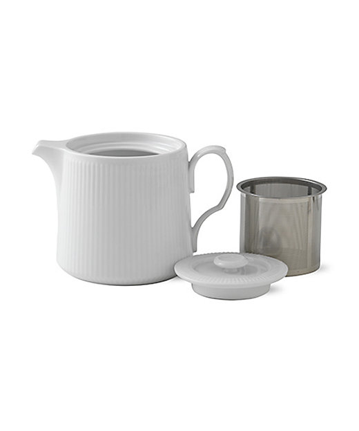 ホワイトフルーテッド ティーポット | ROYAL COPENHAGEN/ロイヤル