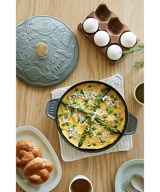 ストウブ staub 鍋 ラウンドホットプレート オーシャン リネン 未使用