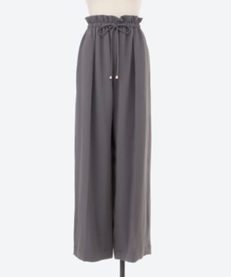 アセテートダブルクロス ワイドストレートパンツ 4010600764