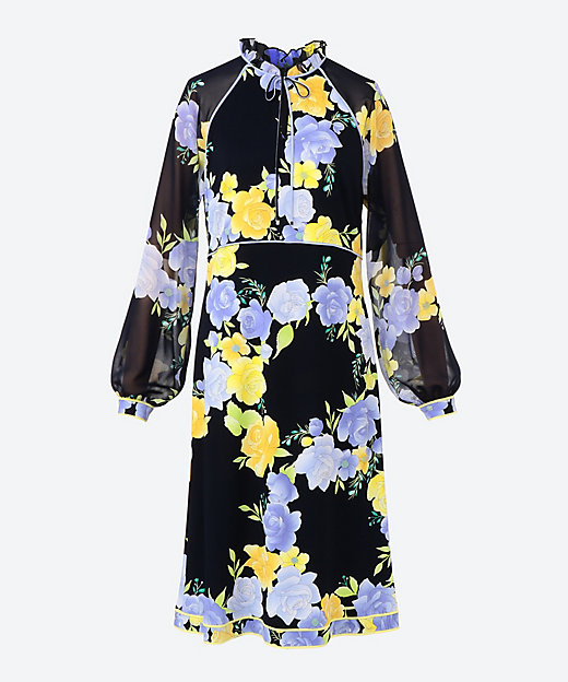 LEONARD レオナール 2022SS ワンピース サイズ36 [M5864]天然木輪切衝立て