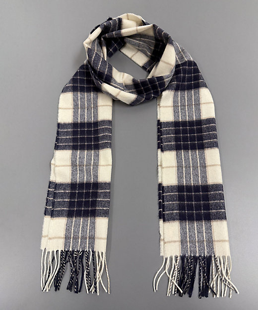 WA00016 カシミヤ100％チェックマフラー WA16／2JH