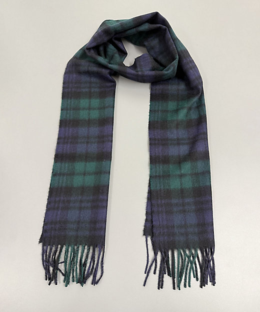 WA00016 カシミヤ100％チェックマフラー WA16／2JH