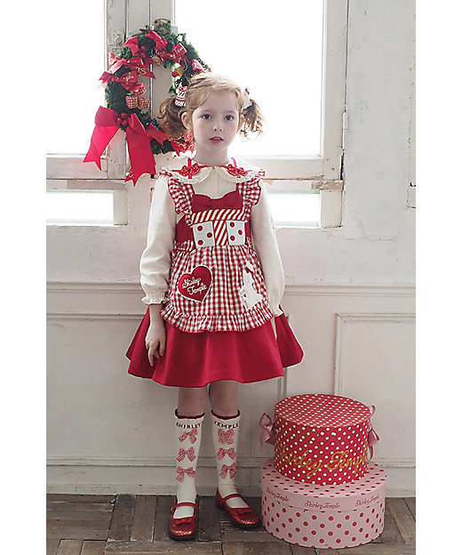 シャーリーテンプル 赤白ギンガムチェリージャンスカ♡”ギンガムフリル