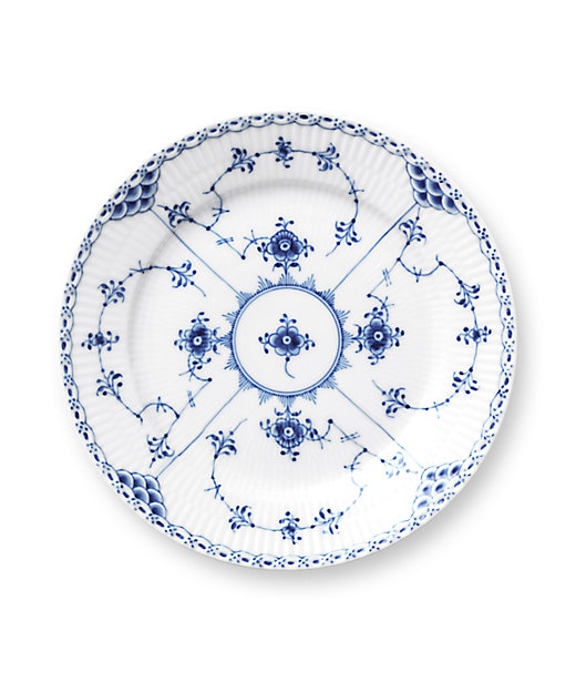 ブルーフルーテッド ハーフレース プレート19cm | ROYAL
