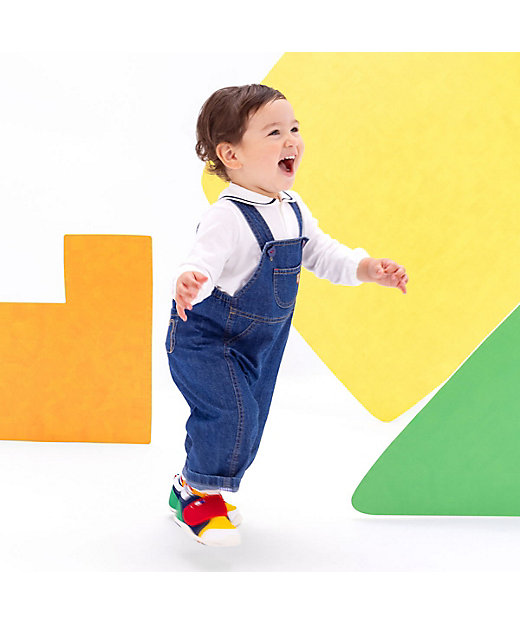 デニムオーバーオール＆セーラーカラー長袖Tシャツギフトセット | HOT