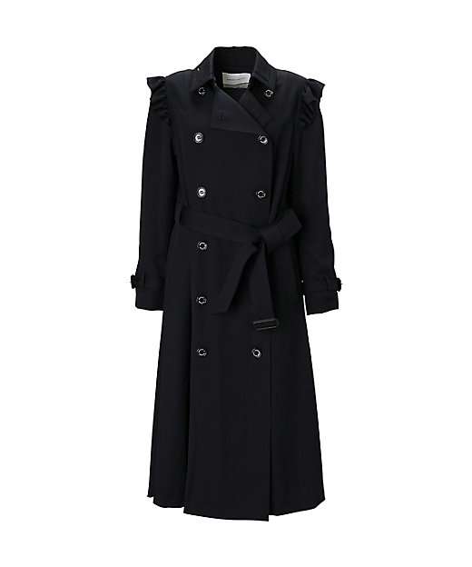 SHOULDER FRILL TRENCH COAT | BORDERS at