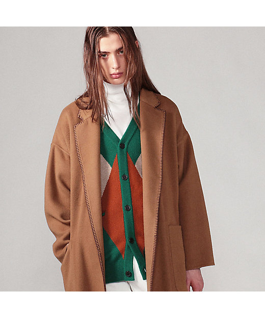 ジーロンラムウールダブルフェイス ラップコート | TOMORROWLAND (Men