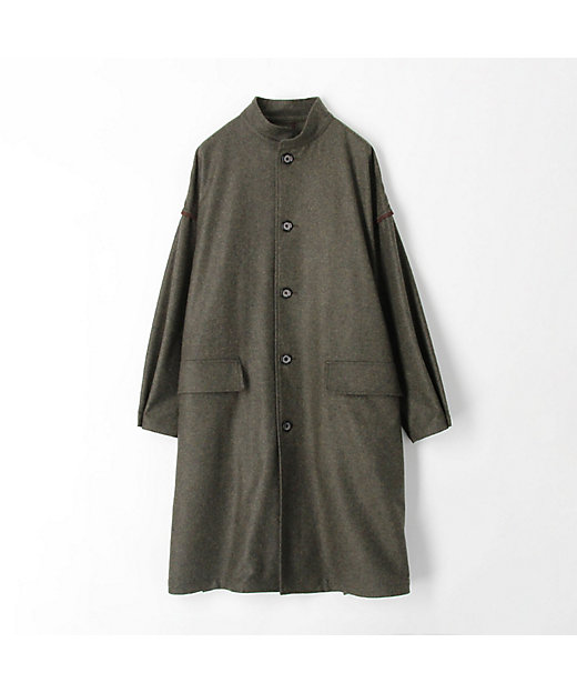 メランジフランネル スタンドカラーコート | TOMORROWLAND (Men