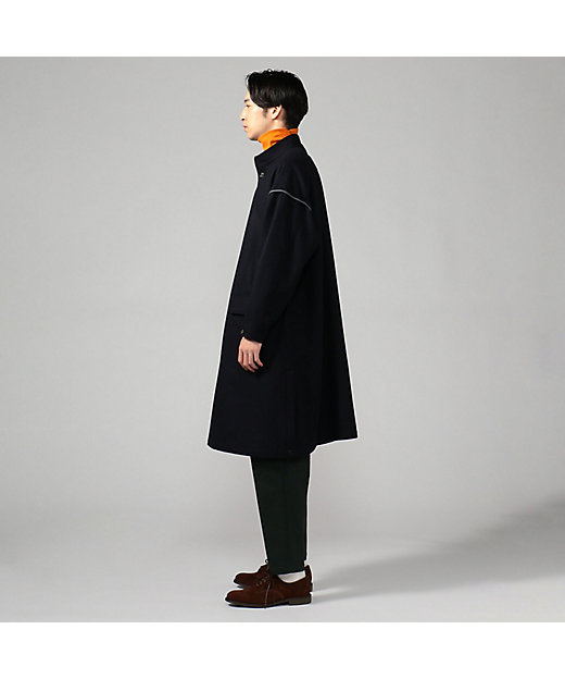 メランジフランネル スタンドカラーコート | TOMORROWLAND (Men