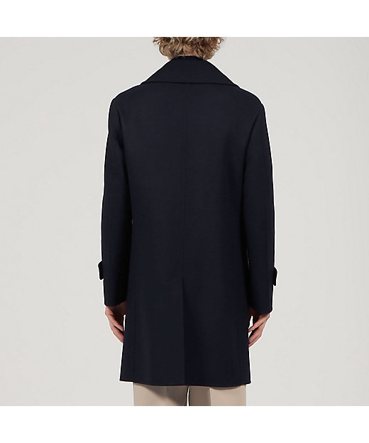 ウールメルトン ダブルフェイス ダブルブレステッド 6B コート