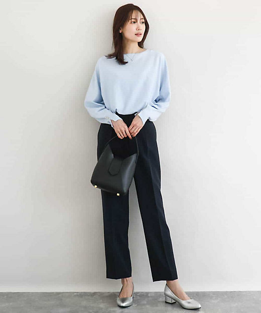 ダブルクロス テーパードパンツ／セットアップ対応／防シワ