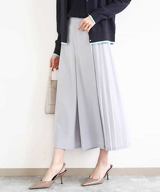 サイドプリーツガウチョパンツ／洗える | MK MICHEL KLEIN (Women