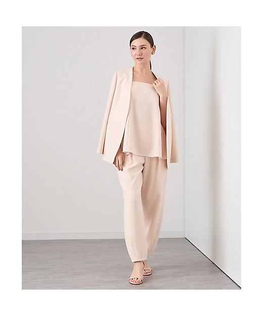 セットアップ対応商品】ストレッチクロスボタンレス ジャケット