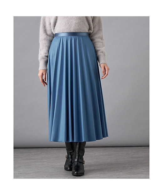 レザーライクサテンプリーツ スカート | ANAYI/アナイ | 三越伊勢丹