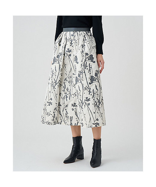 シルエットフラワージャガードタックスカート | ANAYI/アナイ | 三越