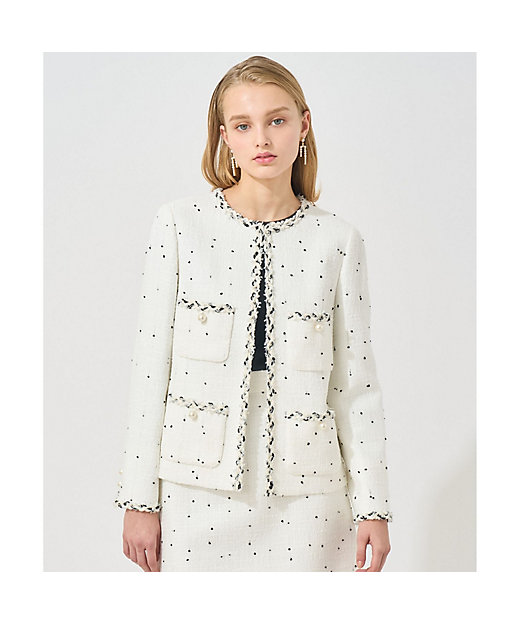 Eternal Line 2025】ミニドットツイードノーカラー